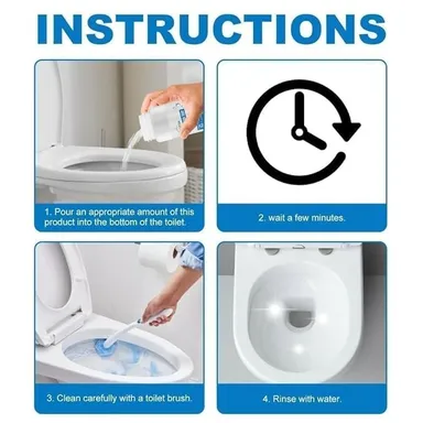 Vrutwa Toilet Oxygen Cleaner | Powder 250g  Liquid 150ml Combo | Active Oxygen Bathroom Cleaner for Deep Cleaning and Odor Removal thumbnail 5