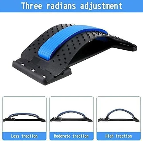 Vrutwa Plastic Magic Back Support | Adjustable Lumbar Stretcher & Massage Device | 3 Levels for Back Pain Relief | Office Chair Car Bed Use image 2