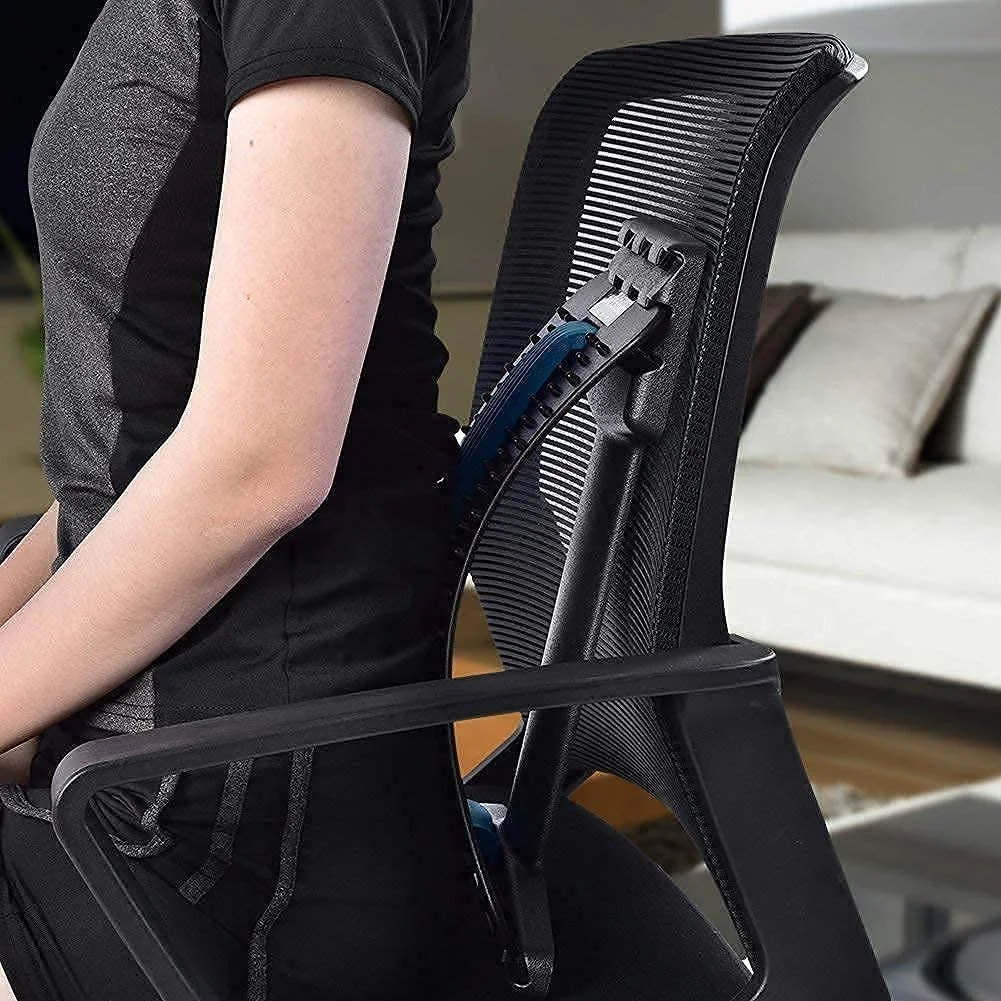 Vrutwa Plastic Magic Back Support | Adjustable Lumbar Stretcher & Massage Device | 3 Levels for Back Pain Relief | Office Chair Car Bed Use image 6