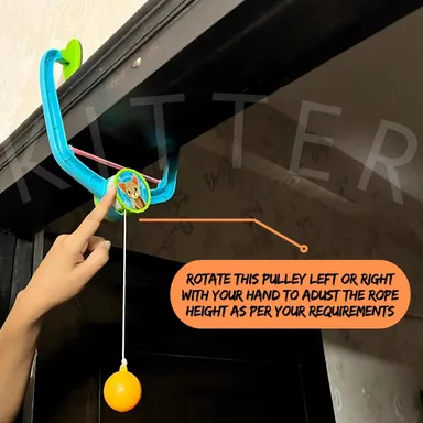 Vrutwa Hanging Table Tennis Self Training Set | 2 Rackets & 4 Practice Balls | Indoor Gaming & Parent-Child Interaction thumbnail 6