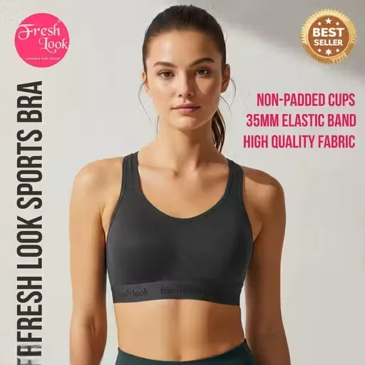 Women’s Non Padded Sports Bra Combo | Comfortable Gym Yoga Running Bra Pack of 2 Black Maroon image 2