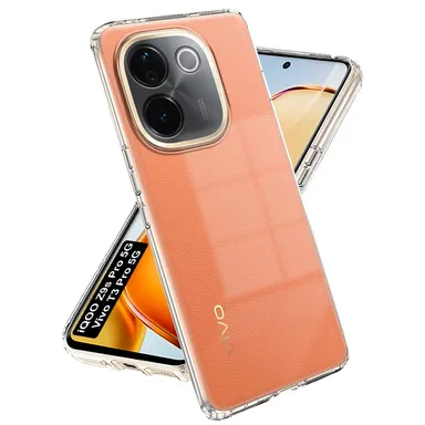 Scratch Resistant Clear Case for Vivo T3 Pro 5G | iQOO Z9s 5G | Soft Silicon | Anti‑Slip Grip | Transparent thumbnail 1
