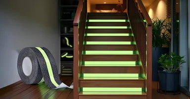 Vrutwa Anti Slip Grip Tape | Non-Slip Traction Tape with Glow in the Dark | Indoor & Outdoor Stair Safety, 5 cm x 5 m, Black & Green thumbnail 6