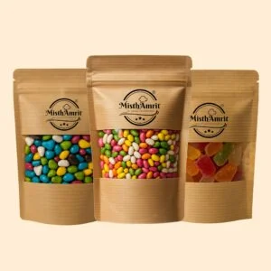 Stone Candy, Tiny Mini Saunf, Fruity Jelly | 3x100g Festive Mouth Freshener Pack image 1