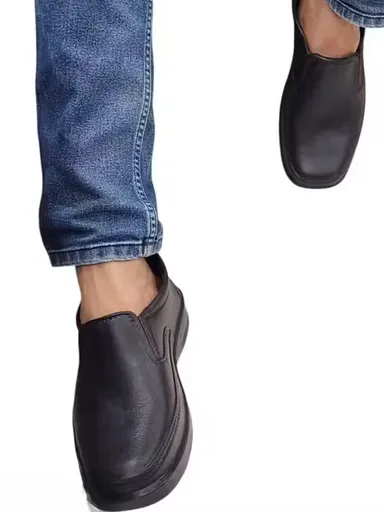 Men’s Classic Black Formal Shoes | Lightweight EVA Slip-On IND-8 | Everyday Comfort thumbnail 0