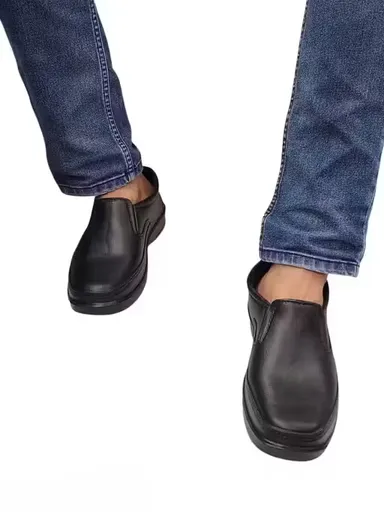 Men’s Elegant Black Formal Slip-On Shoes | IND-9 Lightweight EVA Comfort