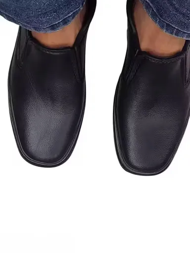Men’s Elegant Black Formal Slip-On Shoes | IND-9 Lightweight EVA Comfort thumbnail 2