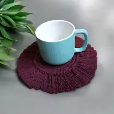 Cork Coasters Set | Eco-friendly  Durable | 5 Inch Diameter | Pack of 2 | Natural Brown| Home & Office Use thumbnail 2