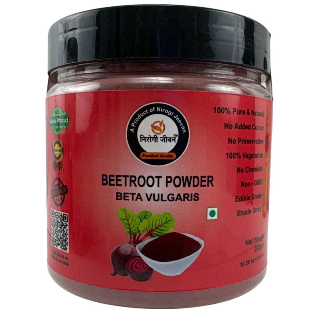 Beetroot Powder 300g | Organic All Natural | Boost Immunity Stamina Skin Hair | Cooking Health Beauty | With Shower Cap Brush Wooden Spoon image 1