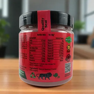 Beetroot Powder 300g | Organic All Natural | Boost Immunity Stamina Skin Hair | Cooking Health Beauty | With Shower Cap Brush Wooden Spoon thumbnail 3
