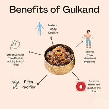 Rose Petal Jam Gulkand | 400 Gram | Natural Ayurvedic Sweet | Summer Health thumbnail 4