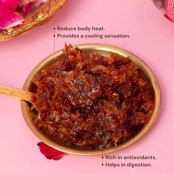Rose Petal Jam Gulkand | 400 Gram | Natural Ayurvedic Sweet | Summer Health image 3