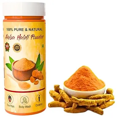 Amba Haldi | 100% Natural Turmeric Powder | 250g | Skin Care Face Pack | Immunity Booster | Anti-Oxidant | Anti-Inflammatory | Zero Preservative | No Talc | Pack of 1 thumbnail 1