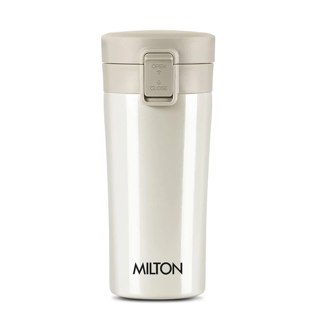 Milton Thermosteel Vacuum Insulated Travel Coffee Mug, 300ml (cream) image 1