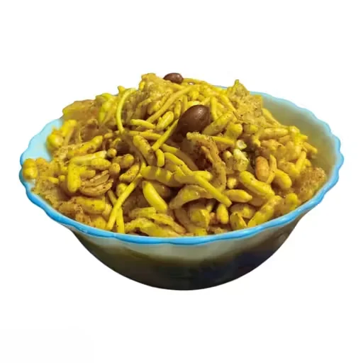Famous Namkin | Tangy Sweet Sour Sev & Peanut Bhujia | Spicy & Crispy Namkeen | 500gm Veg Snack for Chai Lovers image 2