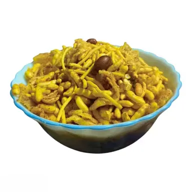 Famous Namkin | Tangy Sweet Sour Sev & Peanut Bhujia | Spicy & Crispy Namkeen | 500gm Veg Snack for Chai Lovers thumbnail 1