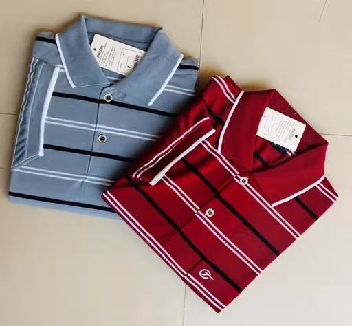 Men Stylish Cotton T-shirt Combo | Full Sleeve | Grey & Maroon | XXL Size image 4