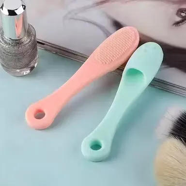 Silicone Face Cleansing Brush-2 Pc Blackhead Remover & Pore Cleanser Tool | Travel‑Size Massage Brush Green & Red