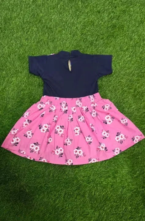 Girls Pink Suspender Skirt Set with Floral Tee | 9-12 Months Baby Party Outfit | Cotton Blend | Soft Fabric for Girl image 2
