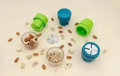 Combo Trendy ABS Plastic Dry Fruit Cutter | Multipurpose Chopper | Garlic and Ginger Grinder | Food Sealing Clips Set | Pack of 2 | Ideal for Sweets & Desserts and Snacks thumbnail 3