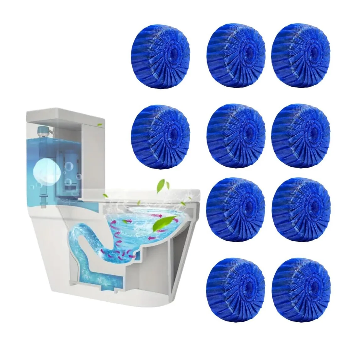 Vrutwa Automatic Flush Toilet Bowl Cleaner Tablets In-Cistern Marine | 250g Pack of 10 image 1