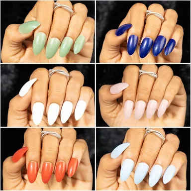 Vrutwa 24 Color Short Press On Nails Set | 576 pcs | Reusable Almond French Nails thumbnail 3