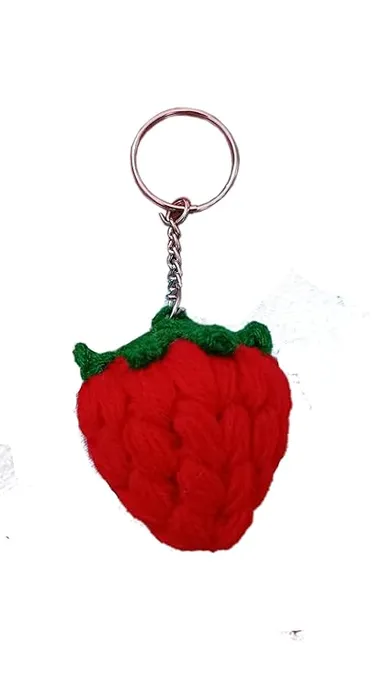 Handmade Crochet Key Chains| Pack of 2|Decorative Gift Accessory for Bags | Unique Craft thumbnail 1