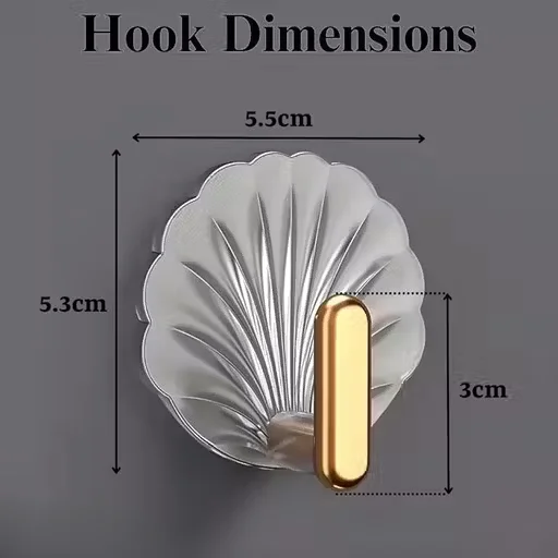 Self-Adhesive Heavy Duty Kitchen Wall Hooks | Nail-Free Sticky Hangers | Multipurpose Utility Hooks | 8-Pack | Silver Metallic image 4