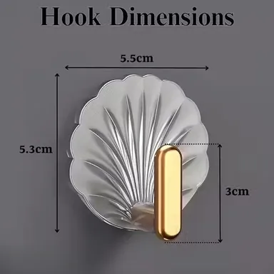 Self-Adhesive Heavy Duty Kitchen Wall Hooks | Nail-Free Sticky Hangers | Multipurpose Utility Hooks | 8-Pack | Silver Metallic thumbnail 3