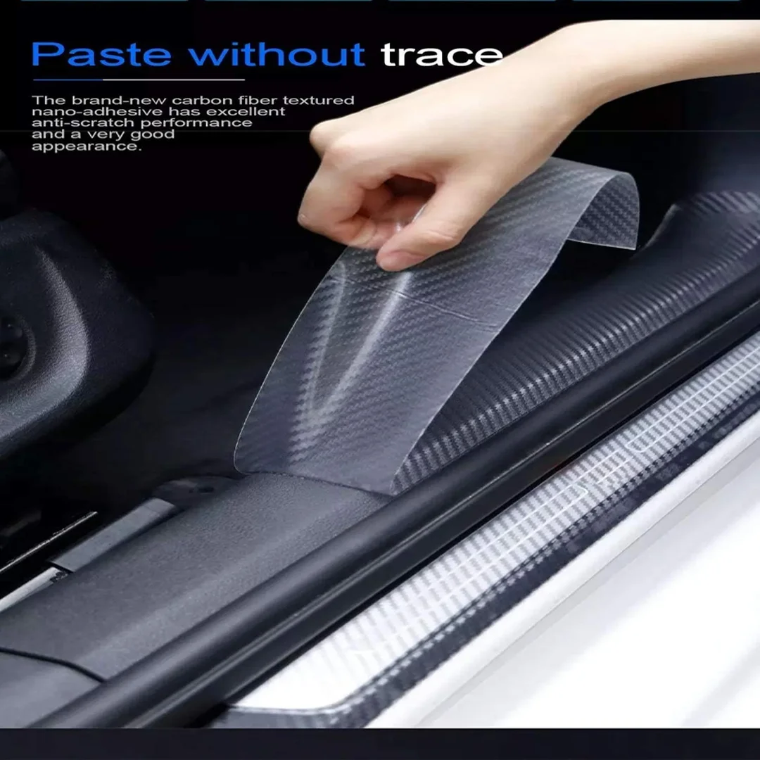 Vrutwa High Gloss Anti Scratch Carbon Fiber Paint Protection Film Tape for Car | Waterproof Door Edge Guard Strip | Transparent White | Anti-Dust Protection image 4