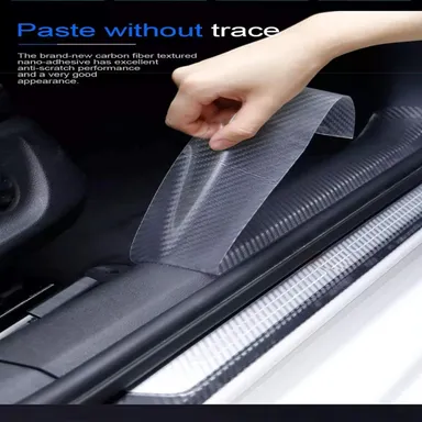 Vrutwa High Gloss Anti Scratch Carbon Fiber Paint Protection Film Tape for Car | Waterproof Door Edge Guard Strip | Transparent White | Anti-Dust Protection thumbnail 3