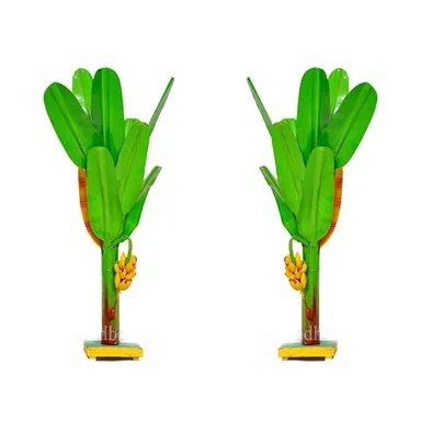 Handicrafts Banana Tree Pair 15 Inch | Green Decorative Banana Tree for Home & Festival Décor | Handmade Pooja Showpiece thumbnail 0