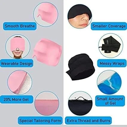 Vrutwa Migraine Relief Cap Hot Cold Therapy | Reusable Stretchable Ice Cap for Headaches Sinus Tension Relief Men & Women image 3