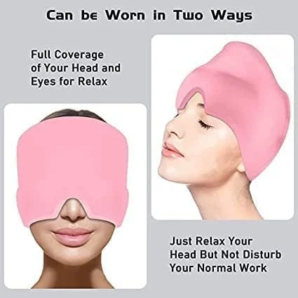Vrutwa Migraine Relief Cap Hot Cold Therapy | Reusable Stretchable Ice Cap for Headaches Sinus Tension Relief Men & Women image 5