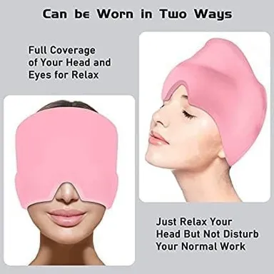 Vrutwa Migraine Relief Cap Hot Cold Therapy | Reusable Stretchable Ice Cap for Headaches Sinus Tension Relief Men & Women thumbnail 4