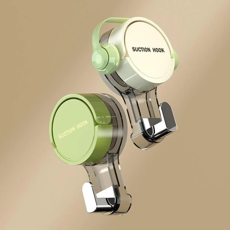 Vrutwa Suction Cup Hook Reusable Vacuum Hooks | Wall Clips for Bathroom Kitchen Clothes Towel Hanging Multicolor | Pack of 2 image 1
