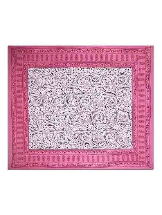 Pure Cotton Double Bed Sheet with 2 Pillow Covers | Vibrant & Elegant Ethnic Motifs Print | Classic Home Linen for Bedroom Décor | Double Size image 3