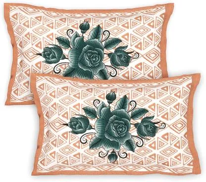 Cotton Queen Flat Bedsheet Jaipuri Prints 180 TC | Soft Durable Double Bed Sheet with Pillow Covers | Jaipuri Cotton Bedsheet image 4