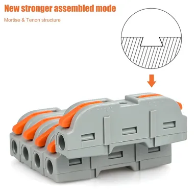 Vrutwa 34 Pcs Wire Connector Universal Circuit Terminals with SPL-1 Clamp and 4 mm² Conductor thumbnail 1