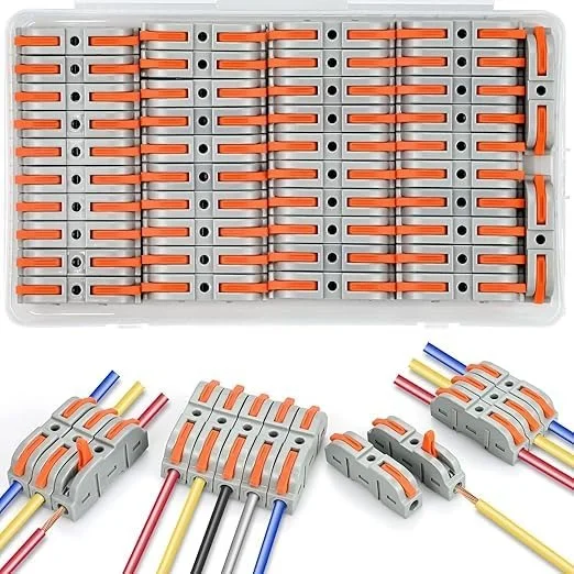 Vrutwa 34 Pcs Wire Connector Universal Circuit Terminals with SPL-1 Clamp and 4 mm² Conductor image 1