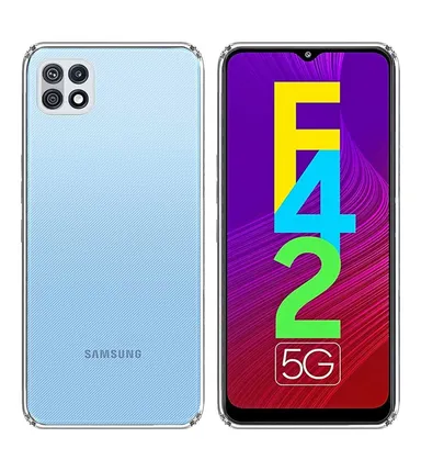 Samsung Galaxy F42 5G | A22 5G | Soft Flexible Silicone Back Cover | Transparent Case | Slim Fit  thumbnail 0