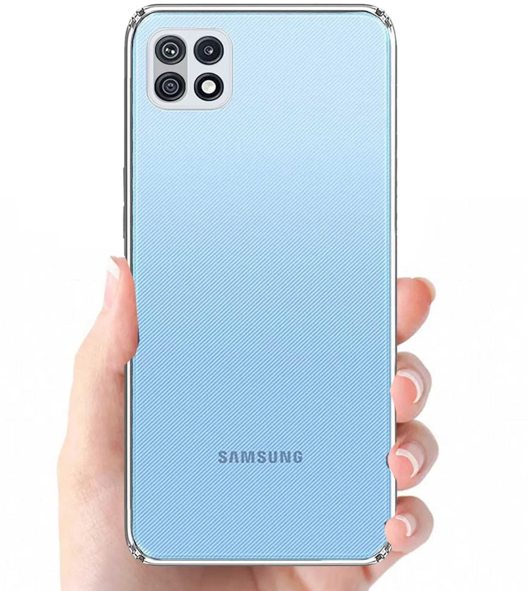 Samsung Galaxy F42 5G | A22 5G | Soft Flexible Silicone Back Cover | Transparent Case | Slim Fit image 3