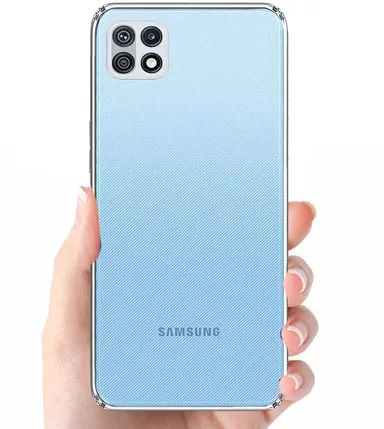 Samsung Galaxy F42 5G | A22 5G | Soft Flexible Silicone Back Cover | Transparent Case | Slim Fit  thumbnail 2