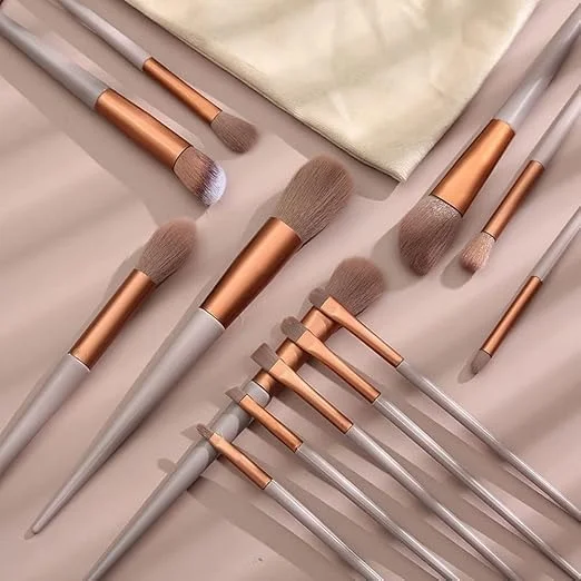 Vrutwa 13 Pcs Makeup Brushes Set | Foundation | Powder | Concealer | Eyeshadow | Blush | Highlighter | Eyebrow | Multicolor image 1