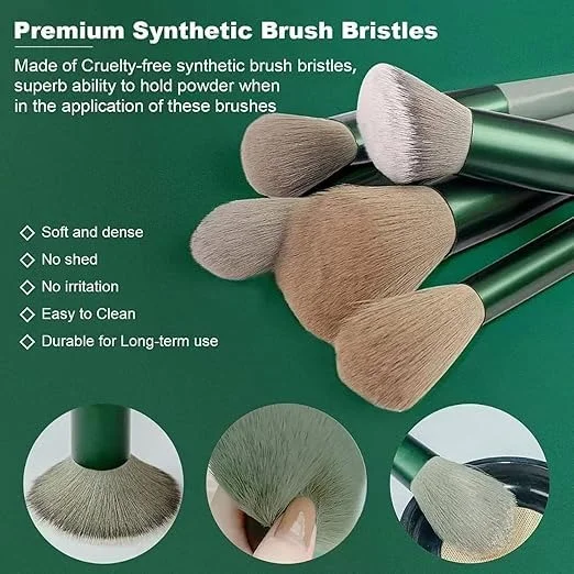 Vrutwa 13 Pcs Makeup Brushes Set | Foundation | Powder | Concealer | Eyeshadow | Blush | Highlighter | Eyebrow | Multicolor image 5