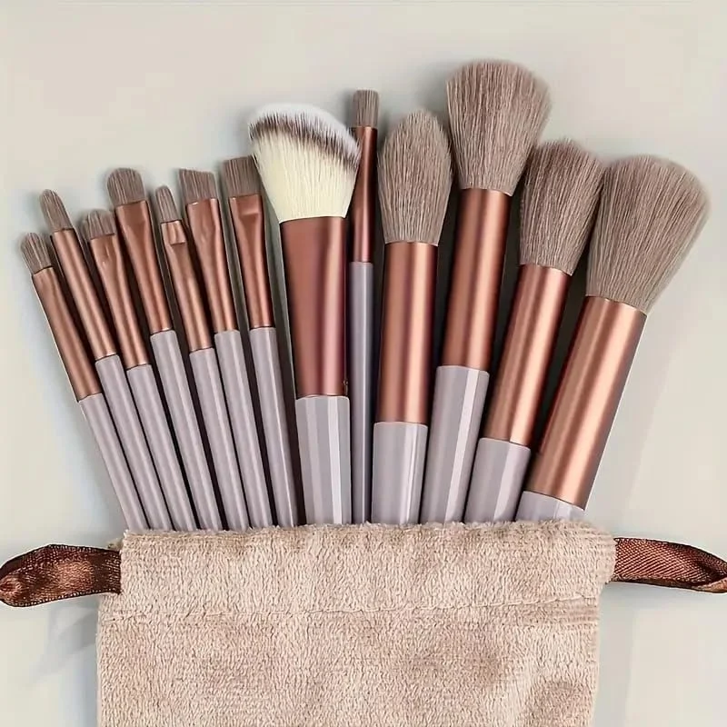 Vrutwa 13 Pcs Makeup Brushes Set | Foundation | Powder | Concealer | Eyeshadow | Blush | Highlighter | Eyebrow | Multicolor image 2
