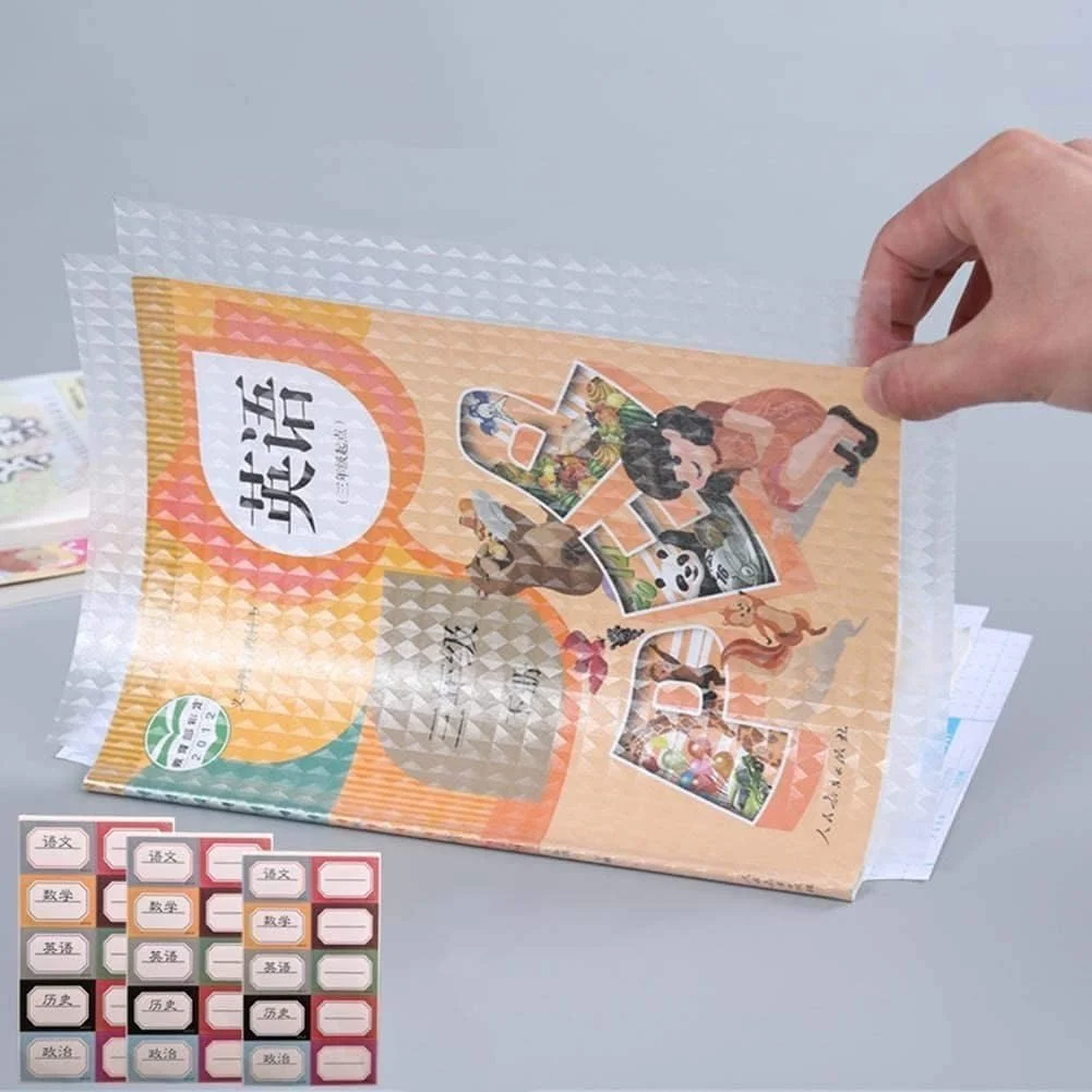 Vrutwa 30 Pcs Transparent Paper Sticker Book Cover Film Clear Matte Waterproof Self-Adhesive Sheets image 4