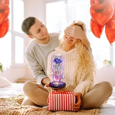 Vrutwa Galaxy Glass Rose with LED Light |Butterfly |  Romantic Gift thumbnail 4