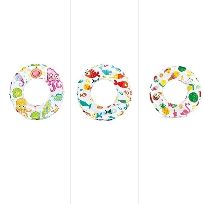 Vrutwa Swim Ring | 6 to 10 Years Beach Float | Swimming Floats | Swim Tube for Kids | Swimming Learning Ring | Multicolor | 1 Pc | 24 Inch image 2