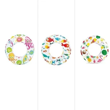 Vrutwa Swim Ring | 6 to 10 Years Beach Float | Swimming Floats | Swim Tube for Kids | Swimming Learning Ring | Multicolor | 1 Pc | 24 Inch thumbnail 1